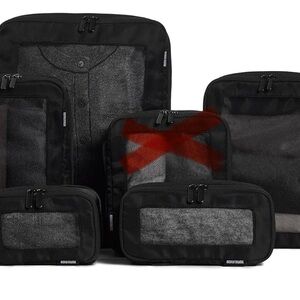 Black 5pc Travel Organizer Set